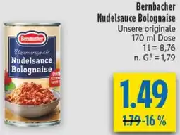 diska Bernbacher Nudelsauce Bolognaise Angebot