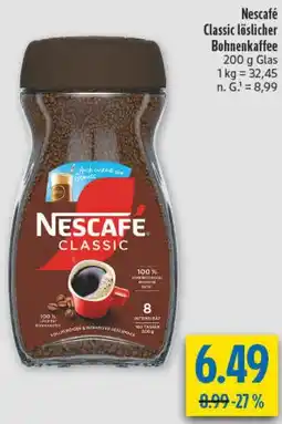 diska Nescafé Classic löslicher Bohnenkaffee Angebot