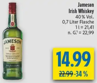 diska Jameson Irish Whiskey Angebot