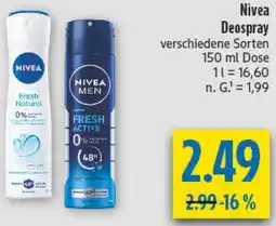 diska Nivea Deospray Angebot