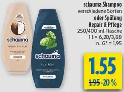 diska schauma Shampoo oder Spülung Repair & Pflege Angebot