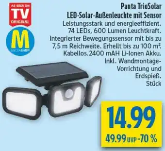 diska Panta TrioSolar LED-Solar-Außenleuchte mit Sensor Angebot