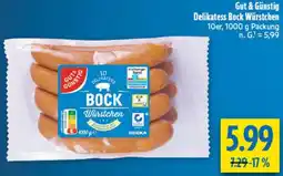 diska Gut & Günstig Delikatess Bock Würstchen Angebot