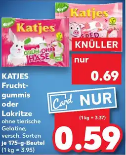Kaufland KATJES Fruchtgummis oder Lakritze Angebot