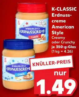 Kaufland K-CLASSIC Erdnusscreme American Style Angebot
