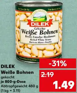 Kaufland DILEK Weiße Bohnen Angebot