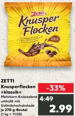 Kaufland ZETTI Knusperflocken klassik Angebot