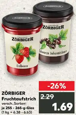 Kaufland ZÖRBIGER Fruchtaufstrich Angebot