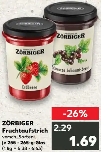 Kaufland ZÖRBIGER Fruchtaufstrich Angebot