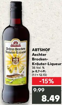Kaufland ABTSHOF Aechter Brocken Kräuter-Liqueur Angebot