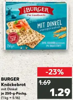 Kaufland BURGER Knäckebrot Angebot