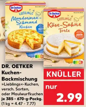 Kaufland DR. OETKER Kuchen Backmischung Angebot