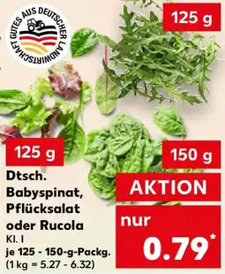 Kaufland Dtsch. Babyspinat, Pflücksalat oder Rucola Angebot