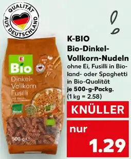 Kaufland K-BIO Bio-Dinkel Vollkorn-Nudeln Angebot