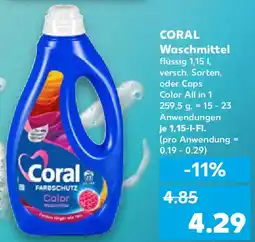 Kaufland CORAL Waschmittel Angebot