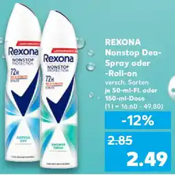 Kaufland REXONA Nonstop Deo-Spray oder Roll-on Angebot