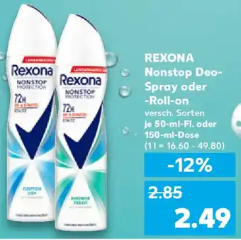 Kaufland REXONA Nonstop Deo-Spray oder Roll-on Angebot