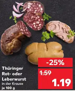 Kaufland Thüringer Rot- oder Leberwurst Angebot