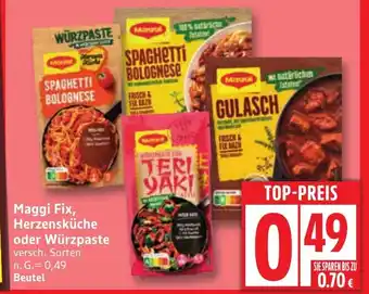 Edeka Maggi Fix, Herzensküche oder Würzpaste Angebot