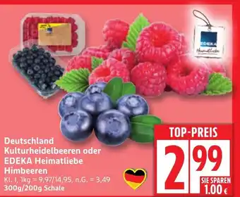 Edeka Deutschland Kulturheidelbeeren oder EDEKA Heimatliebe Himbeeren Angebot