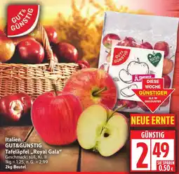 Edeka Italien GUT&GÜNSTIG Tafeläpfel ,,Royal Gala" Angebot