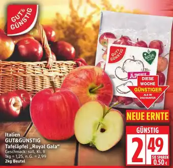 Edeka Italien GUT&GÜNSTIG Tafeläpfel ,,Royal Gala" Angebot