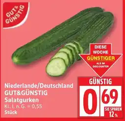 Edeka Niederlande/Deutschland GUT&GÜNSTIG Salatgurken Angebot