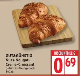 Edeka GUT&GÜNSTIG Nuss-Nougat- Creme-Croissant Angebot