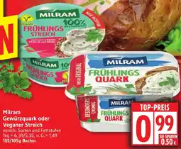 Edeka Milram Gewürzquark oder Veganer Streich Angebot