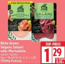Edeka Billie Green Vegane Salami oder Mortadella Angebot