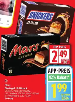 Edeka Mars Eisriegel Multipack Angebot