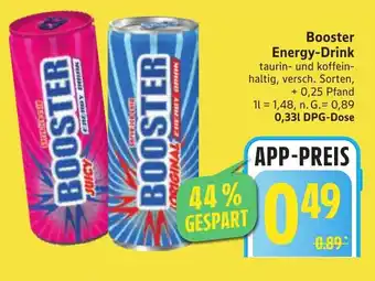 Edeka Booster Energy-Drink Angebot