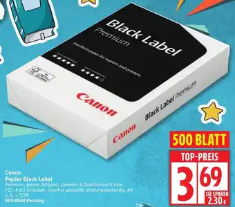 Edeka Canon Papier Black Label Angebot