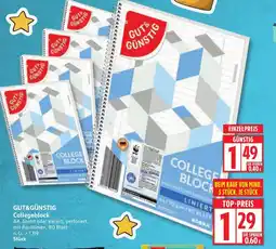 Edeka GUT&GÜNSTIG Collegeblock Angebot