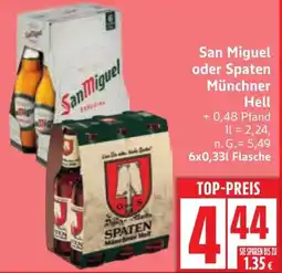 Edeka San Miguel oder Spaten Münchner Hell Angebot