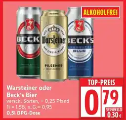 Edeka Warsteiner oder Beck's Bier Angebot