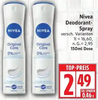 Edeka Nivea Deodorant Spray Angebot