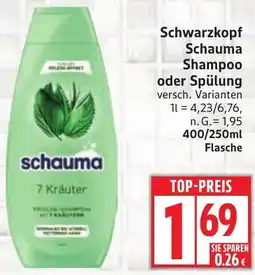 Edeka Schwarzkopf Schauma Shampoo oder Spülung Angebot