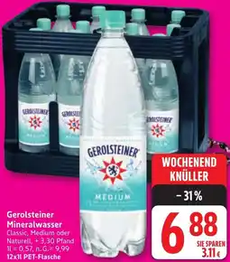 Edeka Gerolsteiner Mineralwasser Angebot