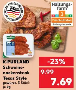 Kaufland K-PURLAND Schweinenackensteak Texas Style Angebot