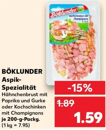 Kaufland BÖKLUNDER Aspik Spezialität Angebot