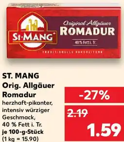 Kaufland ST. MANG Orig. Allgäuer Romadur Angebot