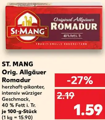 Kaufland ST. MANG Orig. Allgäuer Romadur Angebot