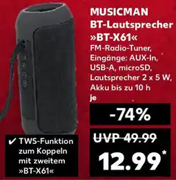 Kaufland MUSICMAN BT-Lautsprecher BT-X61 Angebot