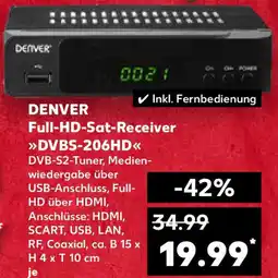 Kaufland DENVER Full-HD-Sat-Receiver DVBS-206HD Angebot
