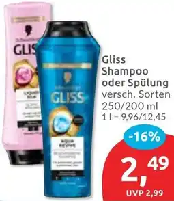 Budni Gliss Shampoo oder Spülung Angebot