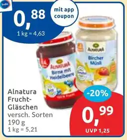Budni Alnatura Frucht Gläschen Angebot