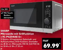Kaufland SHARP Mikrowelle mit Grillfunktion YC-PG204AE-S Angebot