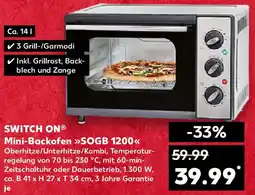 Kaufland SWITCH ON Mini-Backofen SOGB 1200 Angebot