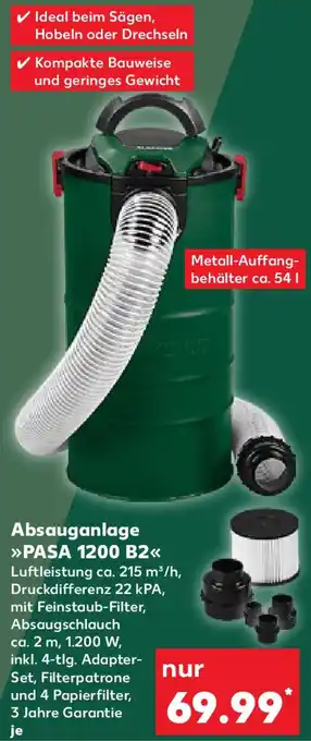 Kaufland PARKSIDE Absauganlage PASA 1200 B2 Angebot